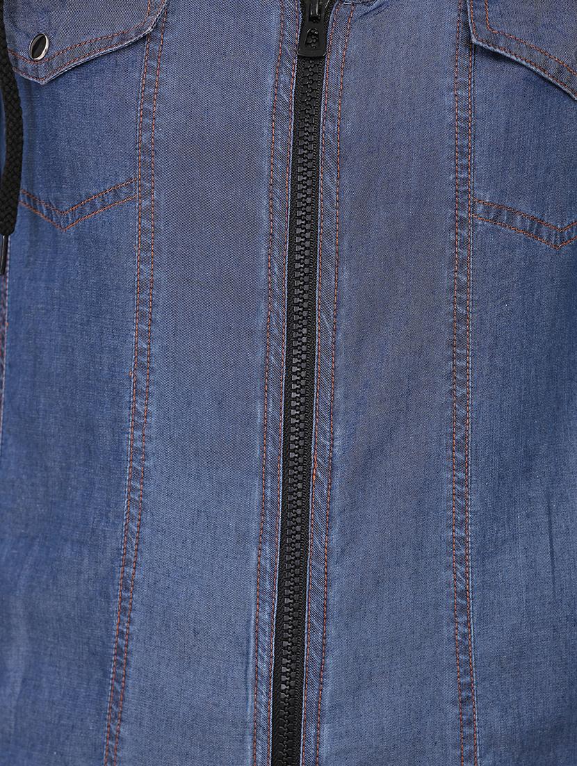 hooded neck zipper jacket - 17333488 - Zoom Image - 5