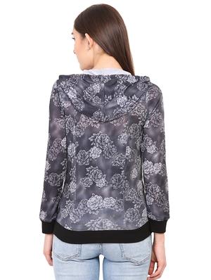 drawstring neck solid jacket - 17333492 - Standard Image - 3