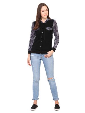 drawstring neck solid jacket - 17333492 - Standard Image - 4