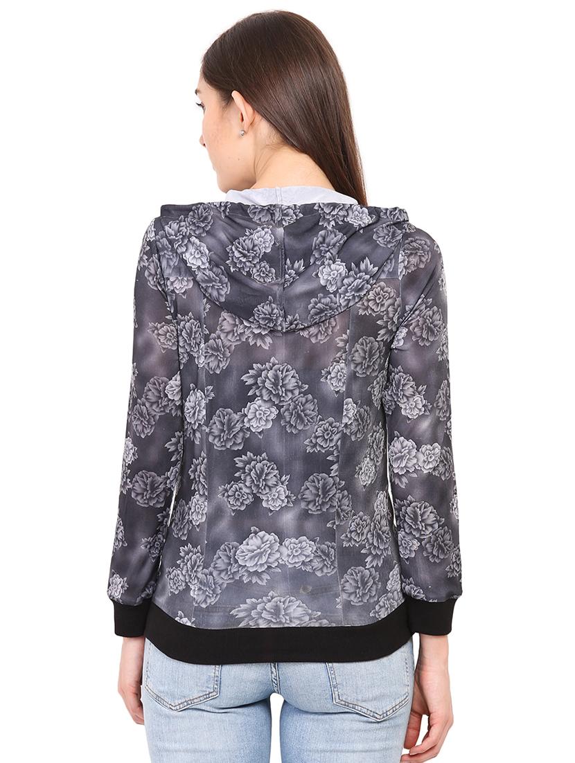 drawstring neck solid jacket - 17333492 - Zoom Image - 3