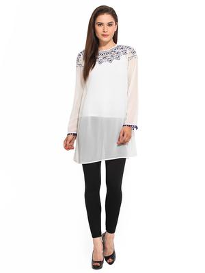 embroidered detail a-line tunic - 17333499 - Standard Image - 4