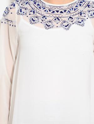 embroidered detail a-line tunic - 17333499 - Standard Image - 5