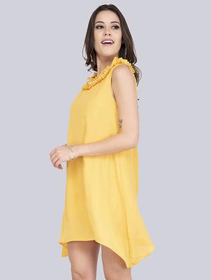 embellished neck asymmetric dress - 17333504 - Standard Image - 2