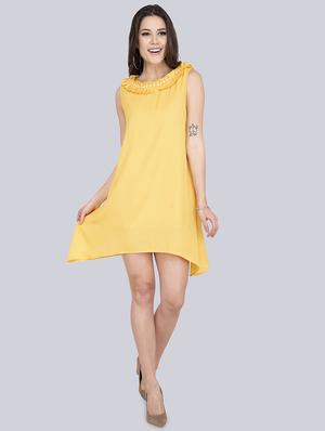 embellished neck asymmetric dress - 17333504 - Standard Image - 4