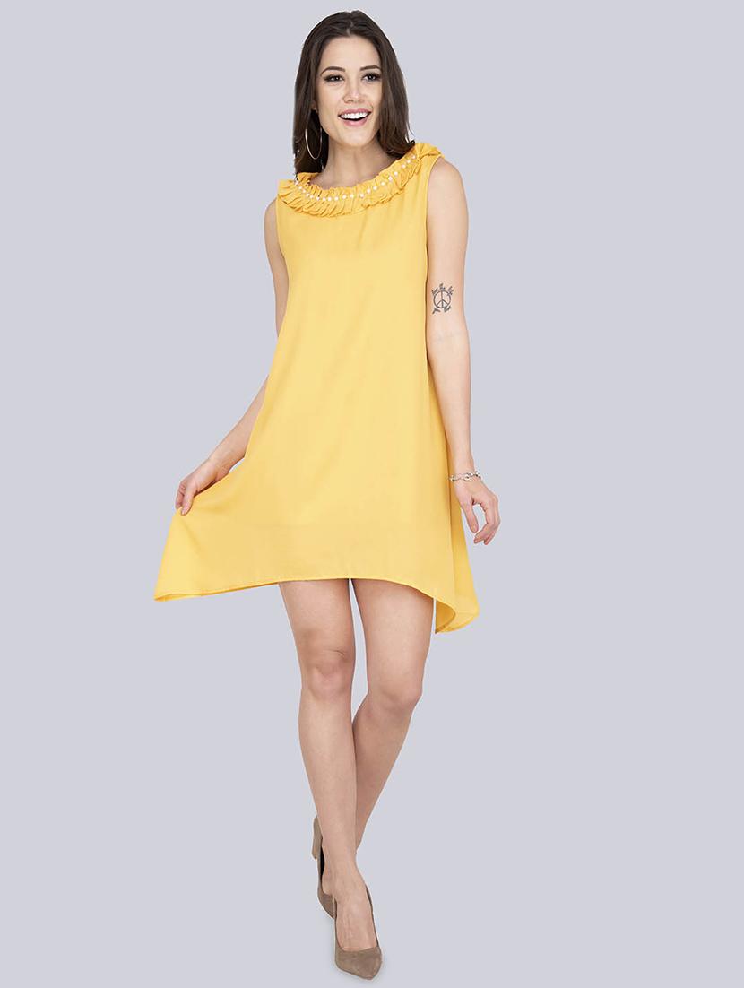 embellished neck asymmetric dress - 17333504 - Zoom Image - 4