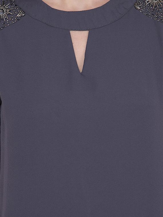 embellish detail asymmetric tunic - 17333505 - Zoom Image - 4