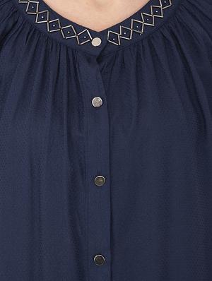tie up sleeves button up top - 17333527 - Standard Image - 5