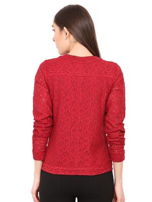 red laced jacket - 17333529 - Standard Image - 3
