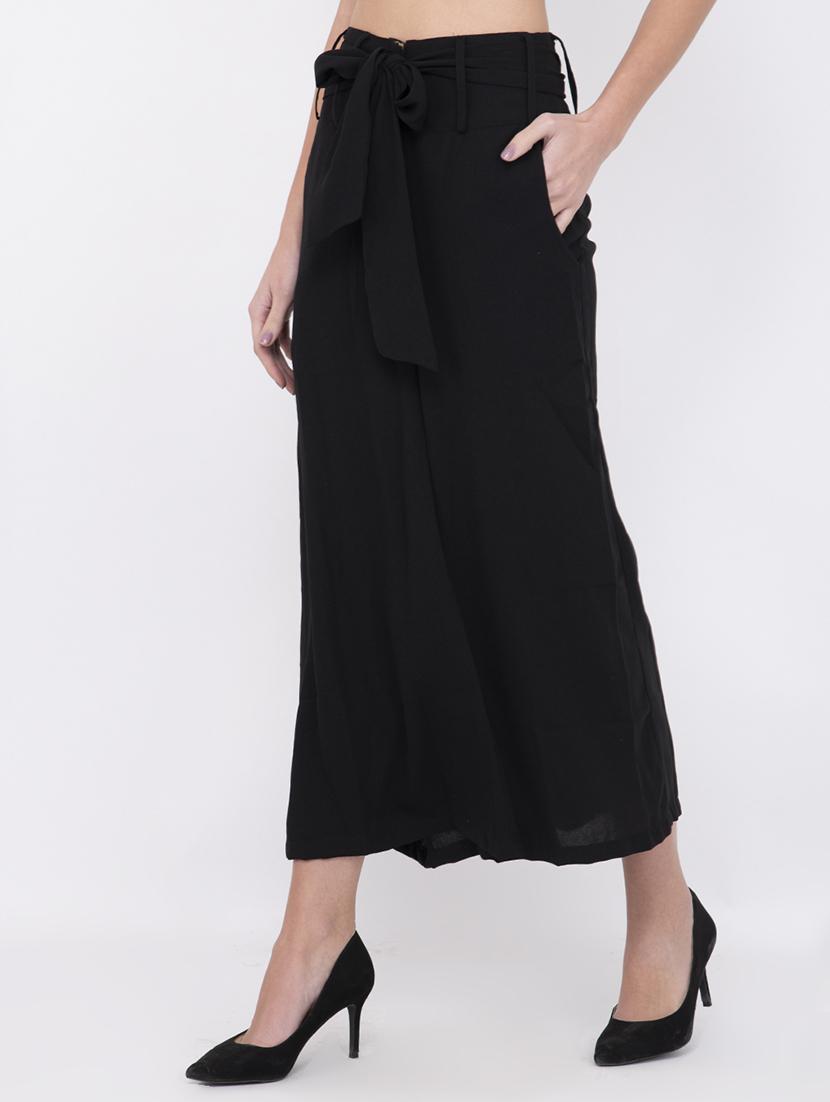 tie front flared palazzo - 17333536 - Zoom Image - 2