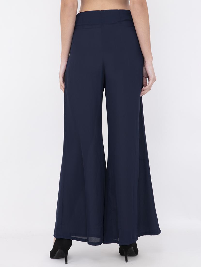 tie front straight palazzo - 17333538 - Zoom Image - 3