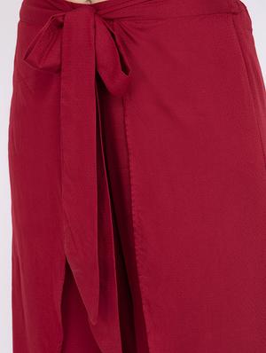 wrap front cropped palazzo - 17333541 - Standard Image - 5