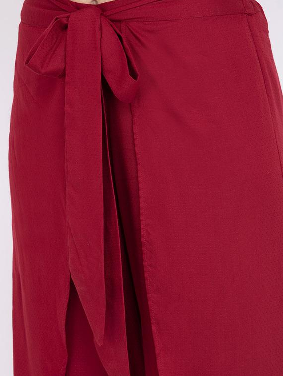 wrap front cropped palazzo - 17333541 - Zoom Image - 5