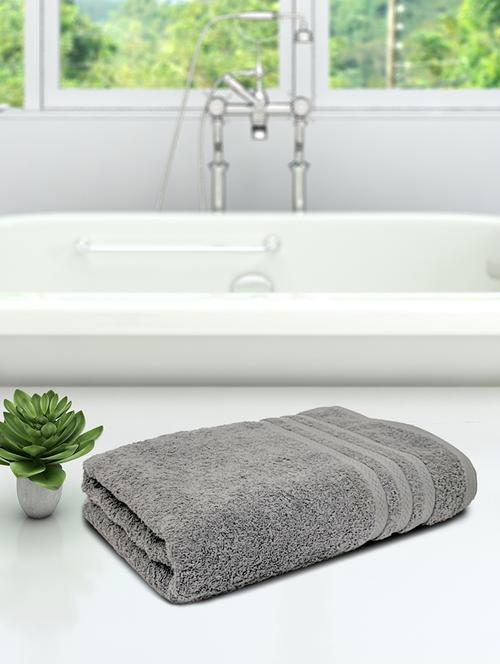 cotton plain bath towel (pack of 1) - 17333615 - Very Small Image - 1