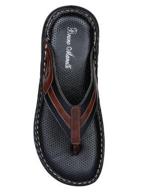 black faux leather slip on sandals - 17333738 - Standard Image - 4