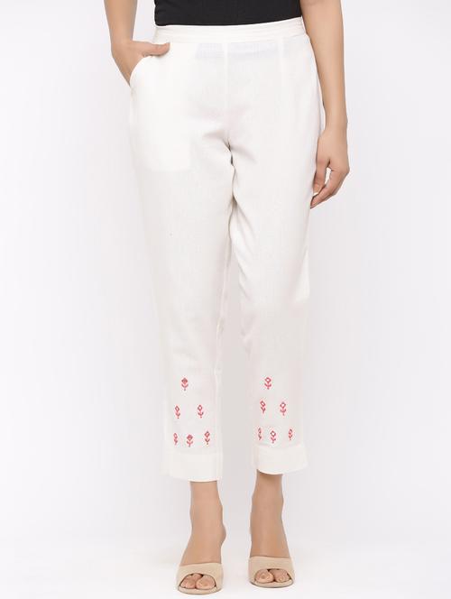 embroidered tapered pant - 17333765 - Standard Image - 1
