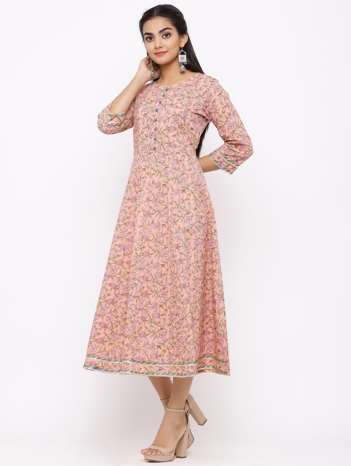 floral print anarkali ethnic dress - 17333766 - Zoom Image - 2