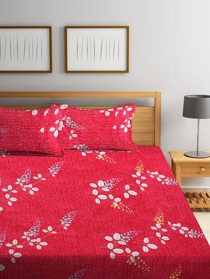 microfiber double bed sheet with two pillow cover - 17333794 - Standard Image - 2