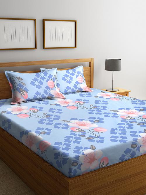 microfiber double bed sheet with two pillow cover - 17333796 - Very Small Image - 1