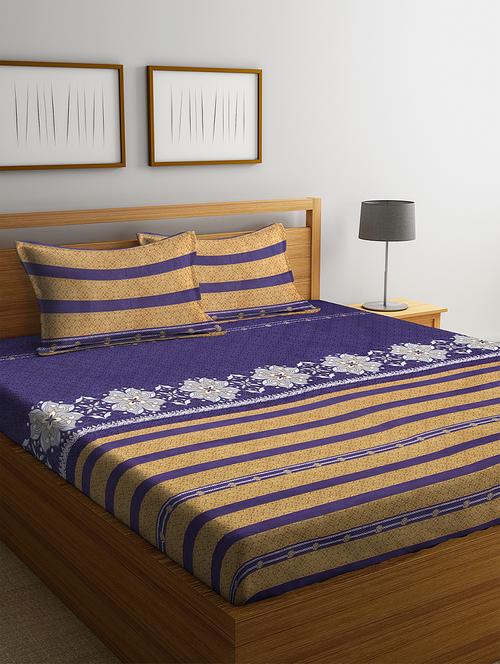 microfiber double bed sheet with two pillow cover - 17333798 - Standard Image - 1