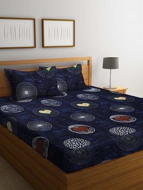microfiber double bed sheet with two pillow cover - 17333803 - Standard Image - 1