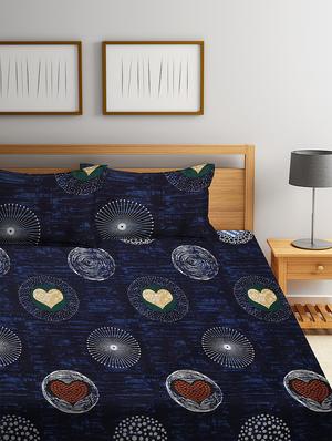 microfiber double bed sheet with two pillow cover - 17333803 - Standard Image - 2