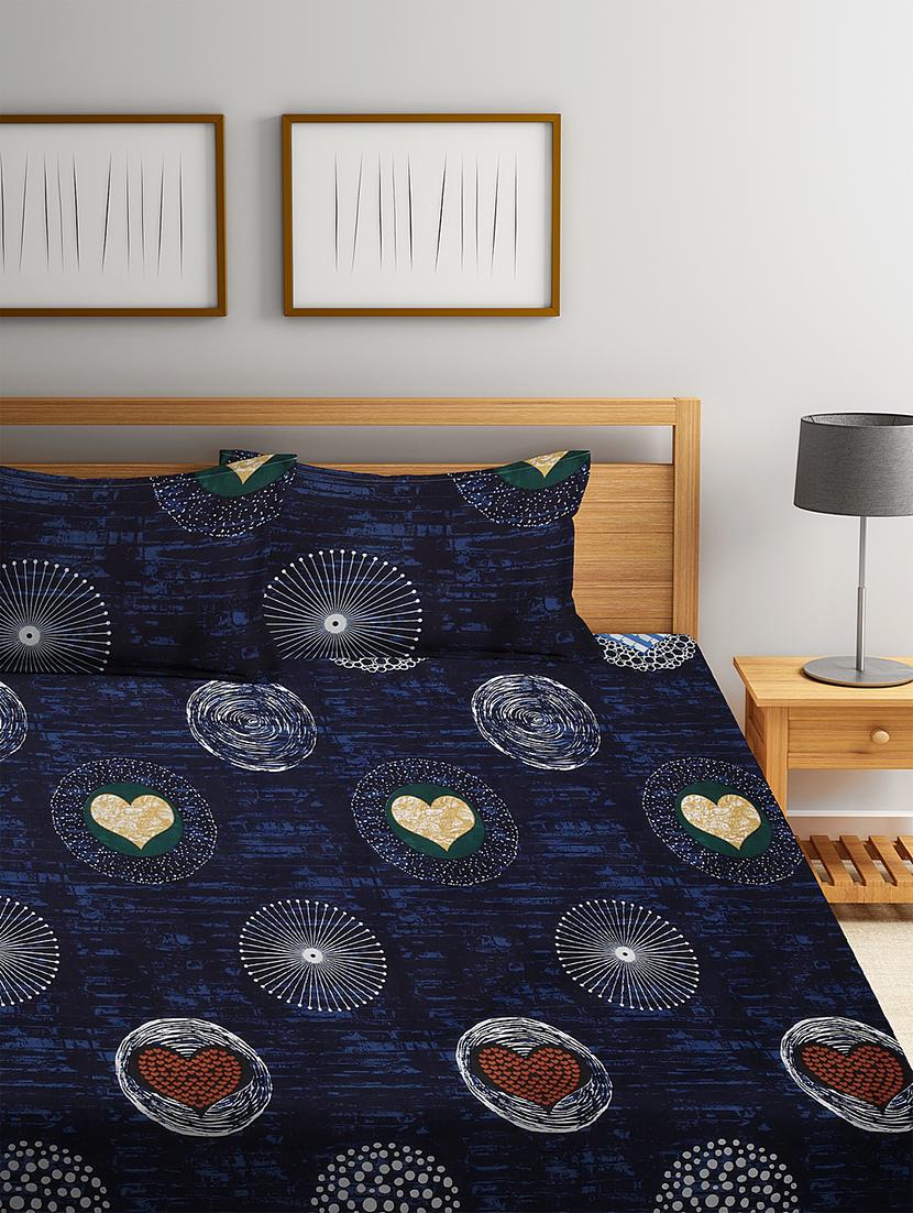 microfiber double bed sheet with two pillow cover - 17333803 - Zoom Image - 2
