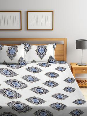 microfiber double bed sheet with two pillow cover - 17333808 - Standard Image - 2