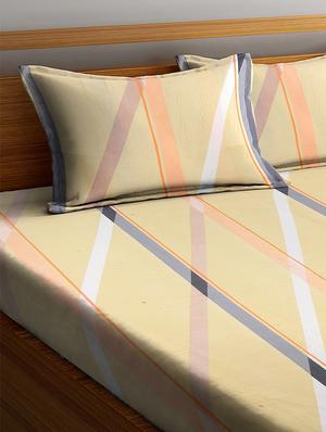 microfiber double bed sheet with two pillow cover - 17333810 - Standard Image - 3