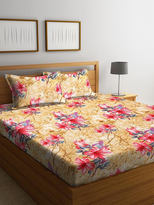 microfiber double bed sheet with two pillow cover - 17333811 - Very Small Image - 1