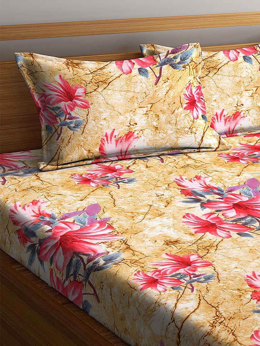 microfiber double bed sheet with two pillow cover - 17333811 - Zoom Image - 3