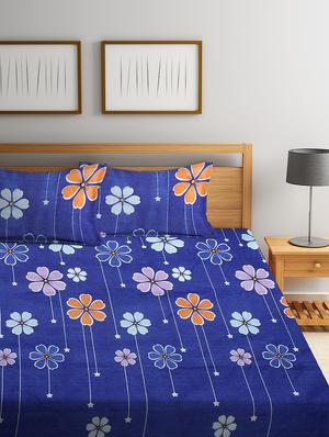 microfiber double bed sheet with two pillow cover - 17333812 - Standard Image - 2
