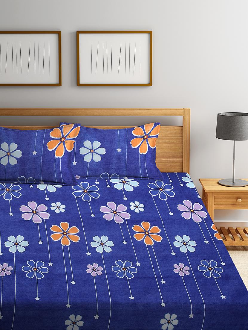 microfiber double bed sheet with two pillow cover - 17333812 - Zoom Image - 2