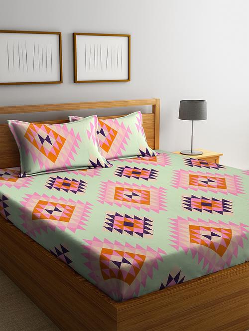 microfiber double bed sheet with two pillow cover - 17333815 - Very Small Image - 1