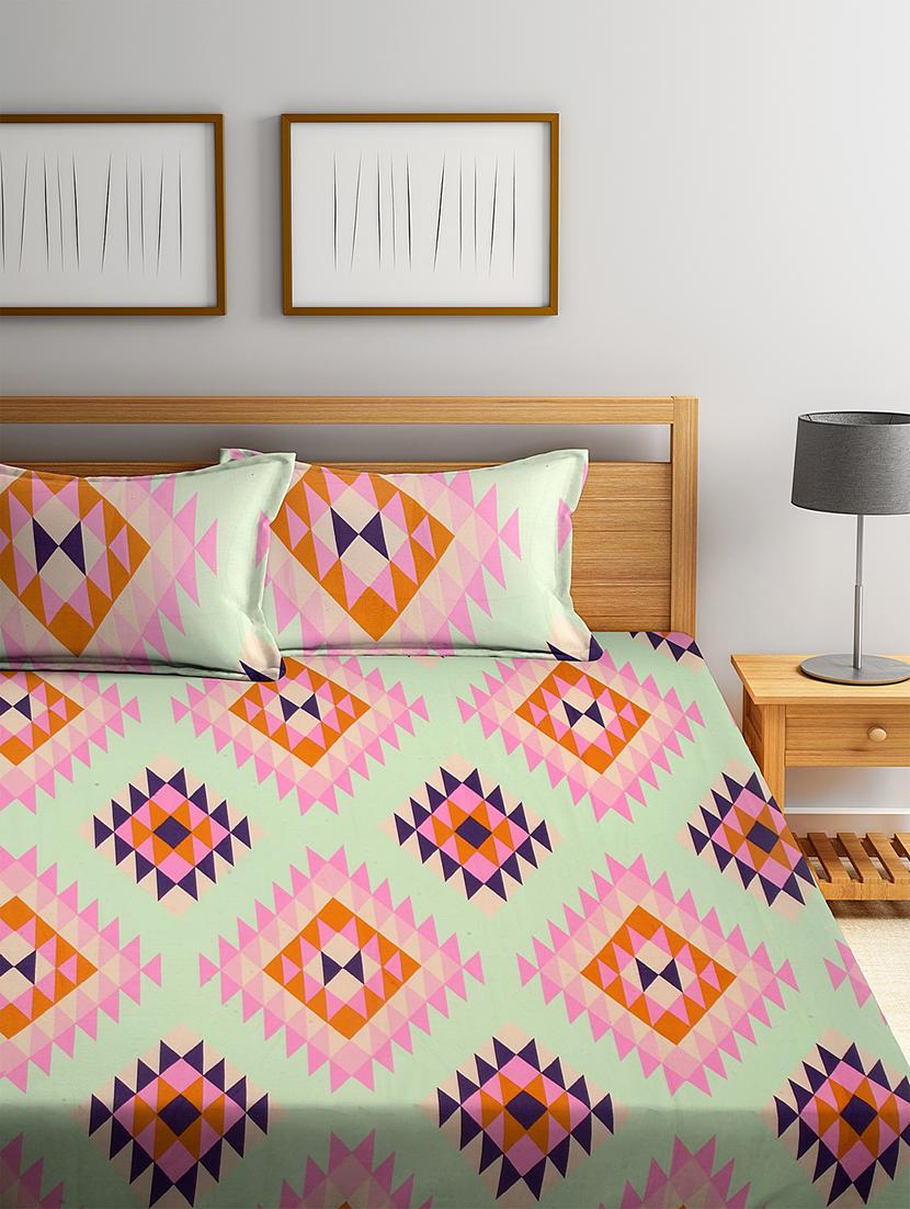 microfiber double bed sheet with two pillow cover - 17333815 - Zoom Image - 2