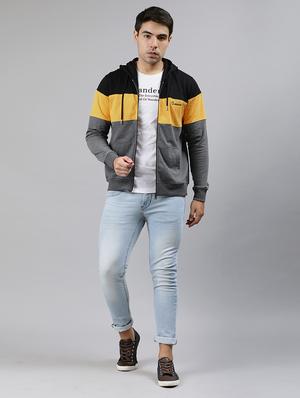 multi color block cut & sew fleece sweatshirt - 17333824 - Standard Image - 4