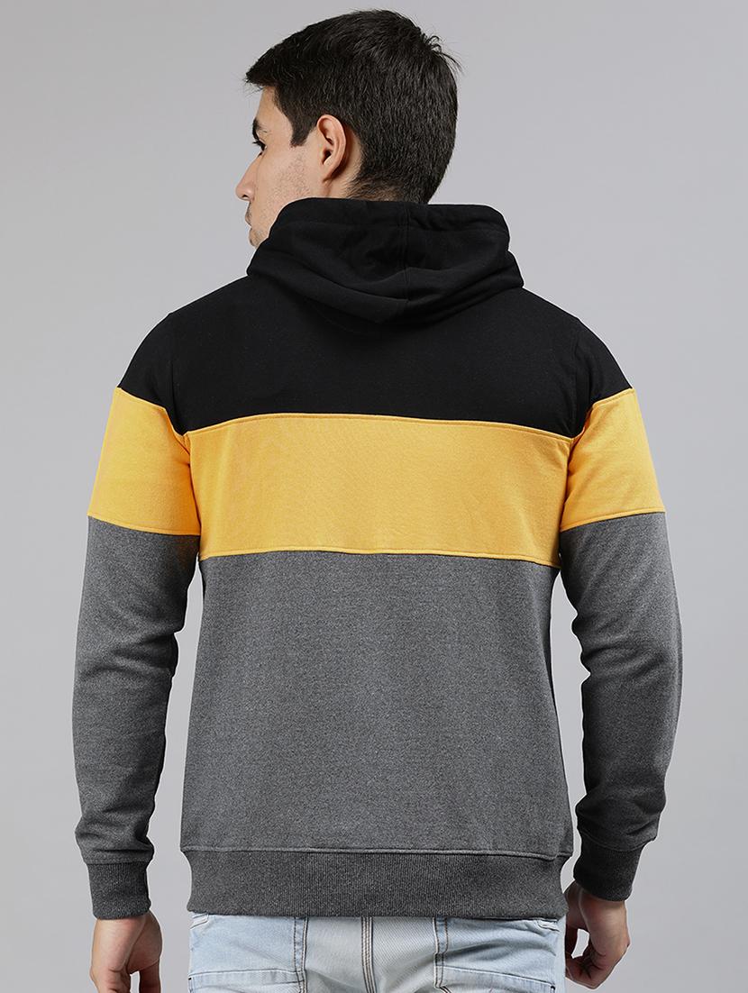 multi color block cut & sew fleece sweatshirt - 17333824 - Zoom Image - 3