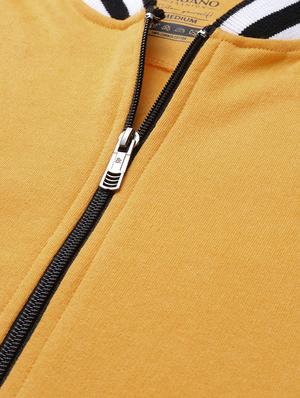 yellow solid fleece bomber jacket - 17333826 - Standard Image - 6