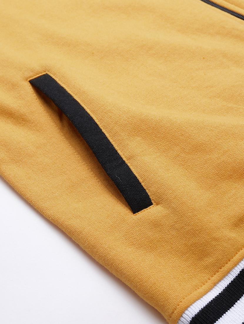 yellow solid fleece bomber jacket - 17333826 - Zoom Image - 5