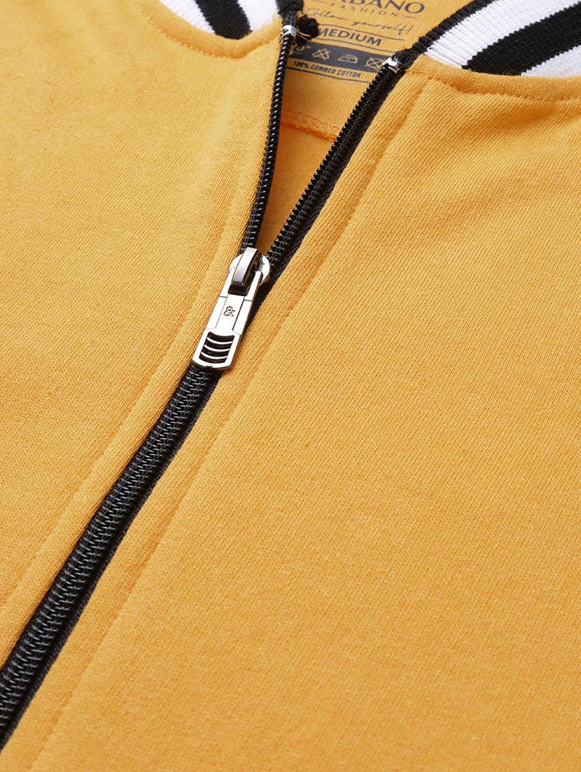 yellow solid fleece bomber jacket - 17333826 - Zoom Image - 6