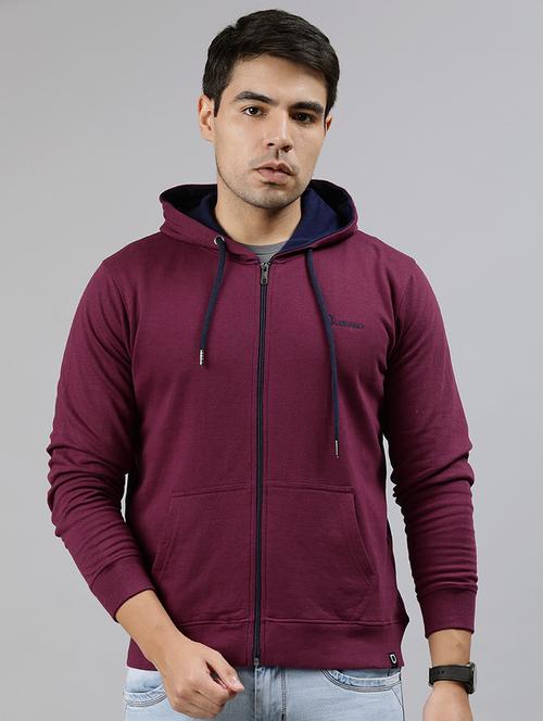 maroon solid sweatshirt - 17333830 - Standard Image - 1
