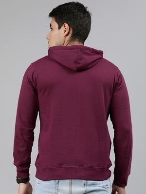 maroon solid sweatshirt - 17333830 - Standard Image - 3