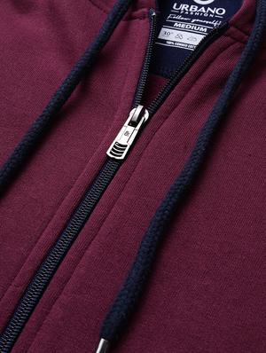 maroon solid sweatshirt - 17333830 - Standard Image - 5