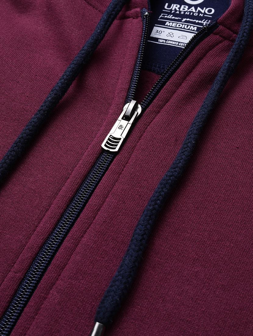 maroon solid sweatshirt - 17333830 - Zoom Image - 5