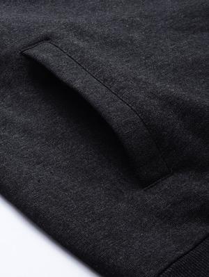 yellow color block cut & sew fleece sweatshirt - 17333837 - Standard Image - 5