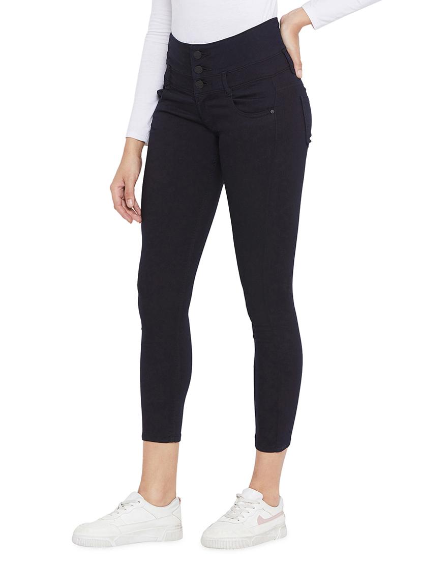 high rise solid jeans - 17333907 - Zoom Image - 2