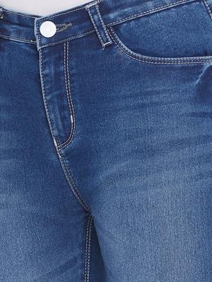 high rise solid jeans - 17333908 - Standard Image - 5