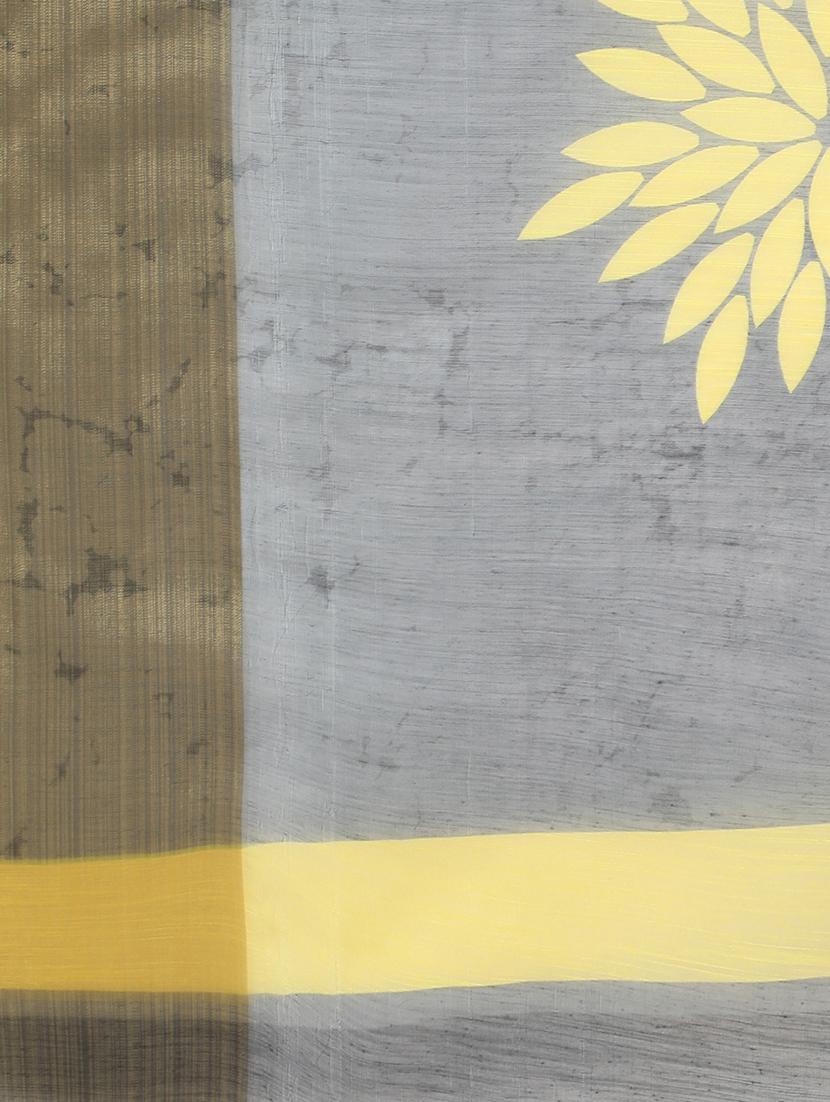 floral chanderi saree with blouse - 17333925 - Zoom Image - 4