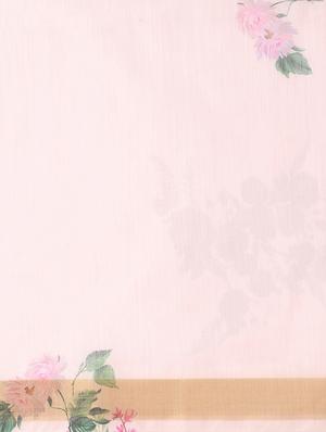 rosewater chanderi saree with blouse - 17333928 - Standard Image - 4