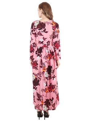 round neck floral maxi dress - 17333965 - Standard Image - 3