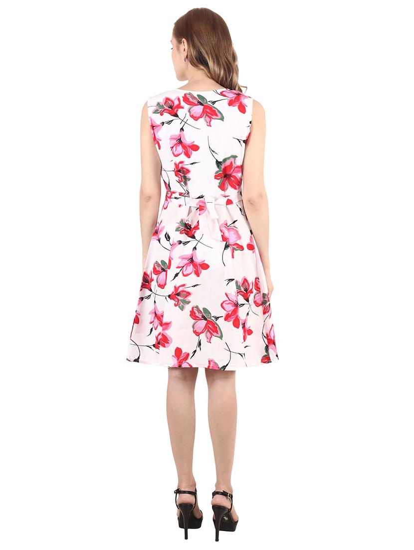 tie back floral dress - 17333969 - Zoom Image - 4
